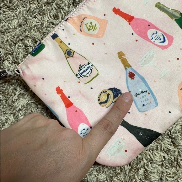 Kate Spade New York Dawn Triple Gusset Crossbody Bag in Pink Nylon Champagne - Picture 10 of 11